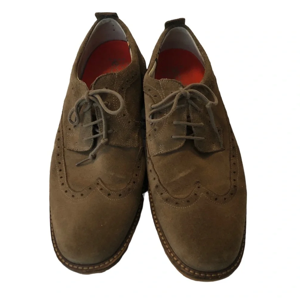 Men Ecco Biom Natural Motion Casual Tan‎ Suede Lace Up Oxford Shoes Size 43 (10)